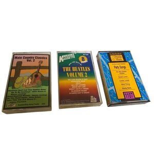 Lot of 3 Cassette Tapes Beatles Volume 2 Country Classics Vol 2 Party Songs